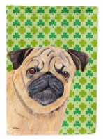 Carolines Treasures SC9291CHF 40 x 40 in. Pug St. Patricks Day Shamrock Portrait House Size C