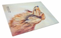 Carolines Treasures  7240LCB Long Haired Red Dachshund Glass Cutting Board Large