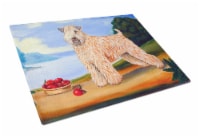 Carolines Treasures 7509LCB Wheaten Terrier Soft Coated Glass Cutting Board Lar