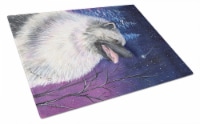 Carolines Treasures SS8350LCB Starry Night Keeshond Glass Cutting Board Large