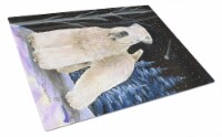 Starry Night Wheaten Terrier Soft Coated Glass Cutting Board Large