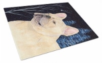 Carolines Treasures SS8441LCB Starry Night French Bulldog Glass Cutting Board L