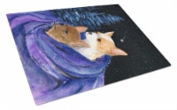Carolines Treasures SS8513LCB Starry Night Chihuahua Glass Cutting Board Large