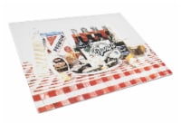 Carolines Treasures 1004LCB Barq's oysters Glass Cutting Board Large