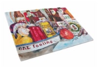 Carolines Treasures 1010LCB Veron's and New Orleans Beers Glass Cutting Board L