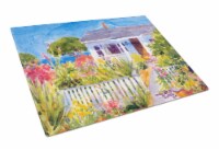 Carolines Treasures 6034LCB Seaside Beach Cottage Glass Cutting Board Large