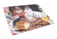 Carolines Treasures 8536LCB Red Beans and Rice Glass Cutting Board Large