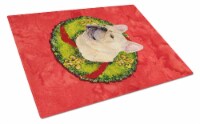 Carolines Treasures SS4175LCB French Bulldog Cristmas Wreath Glass Cutting Boar