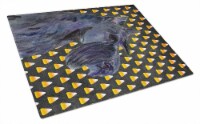 Scottish Terrier Candy Corn Halloween Portrait Glass Cutting Board Large