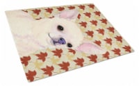 Carolines Treasures  SS4384LCB Chihuahua Fall Leaves Portrait Glass Cutting Boar
