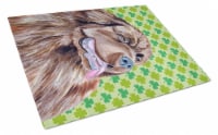 Newfoundland St. Patrick's Day Shamrock Portrait Glass Cutting Board Large