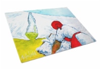 Carolines Treasures  MW1090LCB Must Be Monday Glass Cutting Board Large