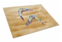 Carolines Treasures  8158LCB Shrimp Glass Cutting Board Large