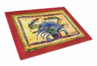 Carolines Treasures 8056LCB Crab Glass Cutting Board Large