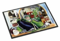 Carolines Treasures 1007JMAT Eggplant and New Orleans Beers Doormat 24x36