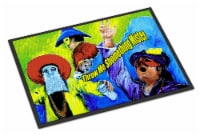 Mardi Gras Throw me something mister Indoor or Outdoor Mat 18x27