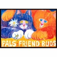 Carolines Treasures  6029JMAT Cats Pals Friends Buds Indoor or Outdoor Mat 24x36