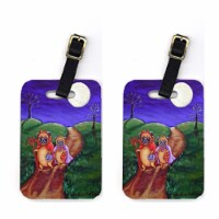 Carolines Treasures 7281BT Pair of 2 Trick or Treat Halloween Pug Luggage Tags