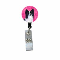 Carolines Treasures  Papillon Retractable Badge Reel Or Id Holder With Clip