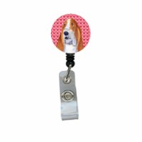 Carolines Treasures  Basset Hound Retractable Badge Reel Or Id Holder With Clip
