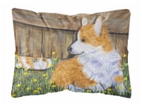 Carolines Treasures  SS8213PW1216 Corgi Canvas Fabric Decorative Pillow