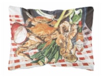 Carolines Treasures 8537PW1216 Crab Boil Canvas Fabric Decorative Pillow