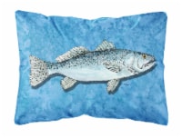 Carolines Treasures  8770PW1216 Fish - Trout Canvas Fabric Decorative Pillow