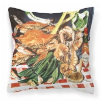 Carolines Treasures 8537PW1414 Crab Boil Fabric Decorative Pillow