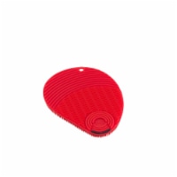 Kuhn Rikon Stay Clean Silicone Scrubber Sponge, Fin Shape, Red