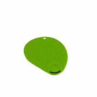 Kuhn Rikon Stay Clean Silicone Scrubber Sponge, Fin Shape, Green