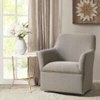 Gracie Mills Swivel Glider Chair - GRACE-9943 Grey/Taupe