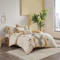 Gracie Mills 3 Piece Cotton Duvet Cover Set - GRACE-13760 Yellow Full/Queen