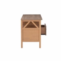 Atlin Designs Rustic Wood TV Stand for TVs up to 44 in Rustic Gray