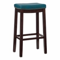 Hawthorne Collections 30 Transitional Wood Bar Stool in Blue