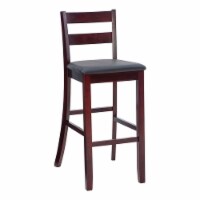 Hawthorne Collection 30 Faux Leather Bar Stool in Rich Espresso