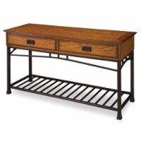 Bowery Hill Console Table in Distressed Oak