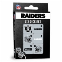 MasterPieces Officially Licensed NFL Las Vegas Raiders - 6 Piece D6 Gaming Dice Set Ages 6