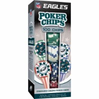 MasterPieces Casino - NFL Philadelphia Eagles - 100 Piece High Quality Poker Chip Set with