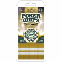 MasterPieces Casino - NFL Green Bay Packers - 20 Piece High Quality Team Poker Chips Gold