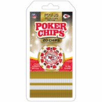 MasterPieces Casino - NFL Kansas City Chiefs - 20 Piece High Quality Team Poker Chips Gold