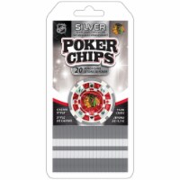 MasterPieces Casino - NHL Chicago Blackhawks - 20 Piece High Quality Team Poker Chips Silver