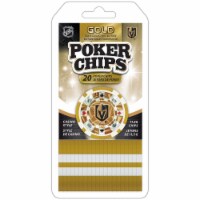 MasterPieces Casino Style 20 Piece 11.5 Gram Poker Chip Set NHL Las Vegas Golden Knights Gold