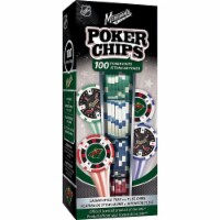 MasterPieces Casino - NHL Minnesota Wild - 100 Piece High Quality Poker Chip Set with Tray