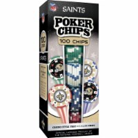 MasterPieces Casino Style 100 Piece Poker Chip Set - NFL New Orleans Saints