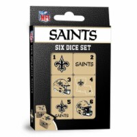MasterPieces Officially Licensed NFL New Orleans Saints - 6 Piece D6 Gaming Dice Set Ages 6