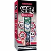 MasterPieces Casino - NCAA Georgia Bulldogs - 100 Piece High Quality Poker Chip Set with Tray