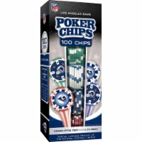 MasterPieces Casino - NFL Los Angeles Rams - 100 Piece High Quality Poker Chip Set with Tray