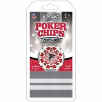 MasterPieces Casino Style 20 Piece 11.5 Gram Poker Chip Set NFL Atlanta Falcons Silver