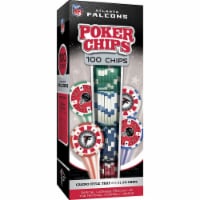 MasterPieces Casino Style 100 Piece Poker Chip Set - NFL Atlanta Falcons