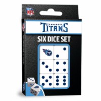 MasterPieces Officially Licensed NFL Tennessee Titans - 6 Piece D6 Gaming Dice Set Ages 6 and